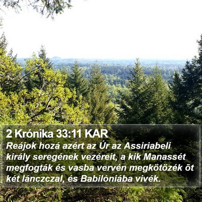 2 Krónika 33:11 KAR Bible Verse Image