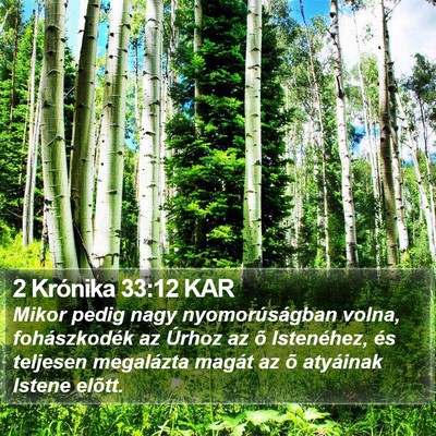 2 Krónika 33:12 KAR Bible Verse Image