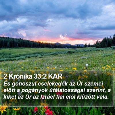 2 Krónika 33:2 KAR Bible Verse Image