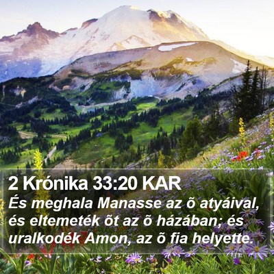 2 Krónika 33:20 KAR Bible Verse Image
