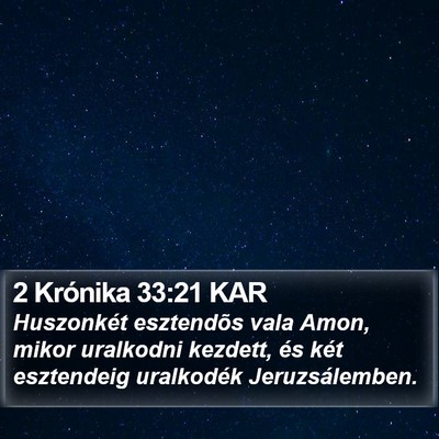 2 Krónika 33:21 KAR Bible Verse Image