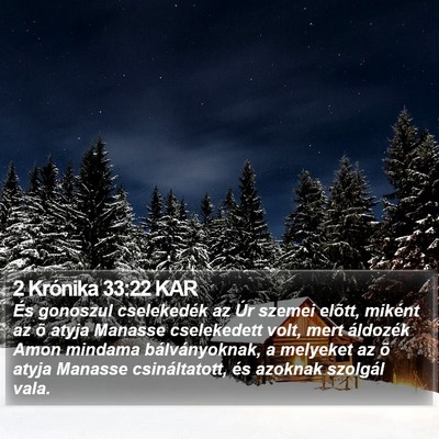 2 Krónika 33:22 KAR Bible Verse Image