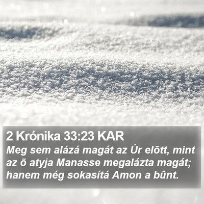 2 Krónika 33:23 KAR Bible Verse Image