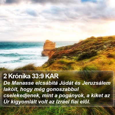 2 Krónika 33:9 KAR Bible Verse Image