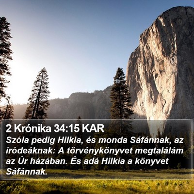 2 Krónika 34:15 KAR Bible Verse Image