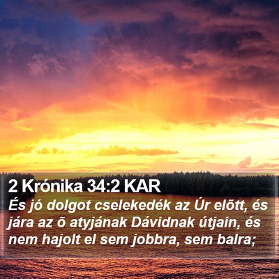 2 Krónika 34:2 KAR Bible Verse Image