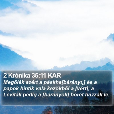 2 Krónika 35:11 KAR Bible Verse Image