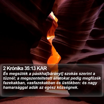 2 Krónika 35:13 KAR Bible Verse Image