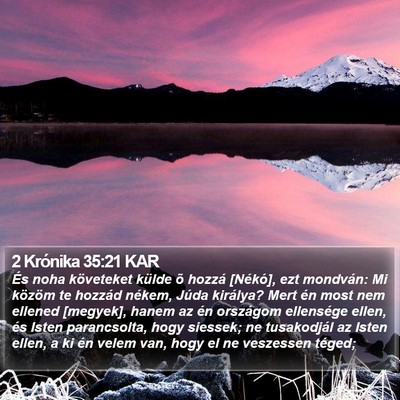 2 Krónika 35:21 KAR Bible Verse Image