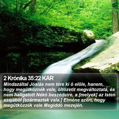 2 Krónika 35:22 KAR Bible Verse Image