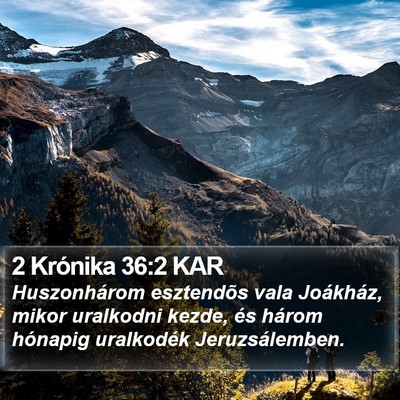 2 Krónika 36:2 KAR Bible Verse Image