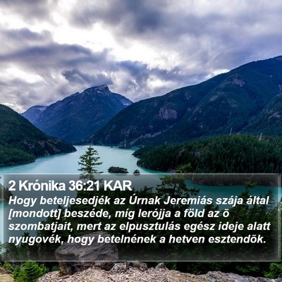 2 Krónika 36:21 KAR Bible Verse Image