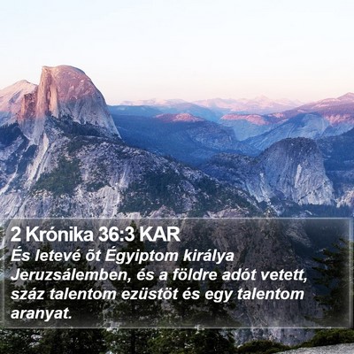2 Krónika 36:3 KAR Bible Verse Image