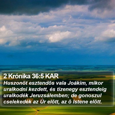 2 Krónika 36:5 KAR Bible Verse Image