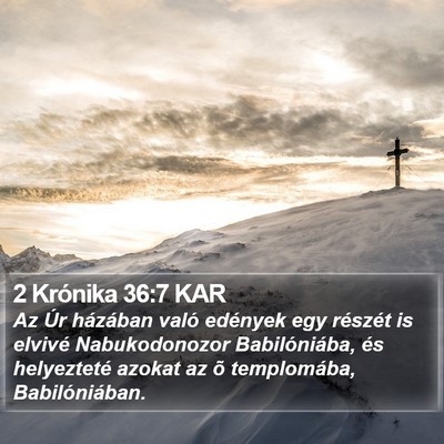 2 Krónika 36:7 KAR Bible Verse Image