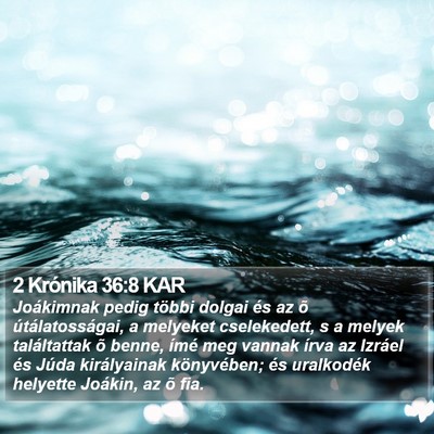 2 Krónika 36:8 KAR Bible Verse Image