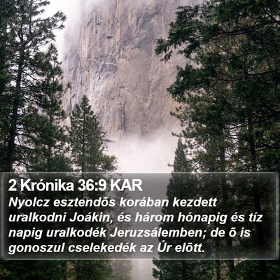 2 Krónika 36:9 KAR Bible Verse Image