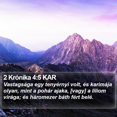 2 Krónika 4:5 KAR Bible Verse Image