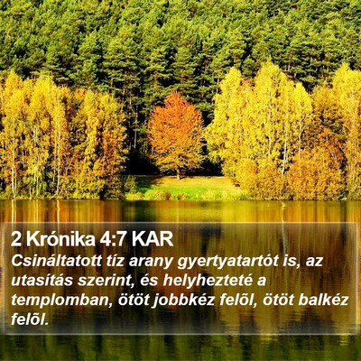 2 Krónika 4:7 KAR Bible Verse Image