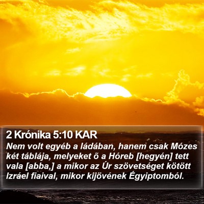 2 Krónika 5:10 KAR Bible Verse Image