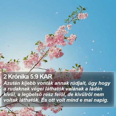 2 Krónika 5:9 KAR Bible Verse Image