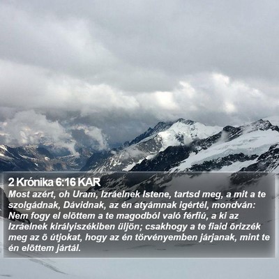 2 Krónika 6:16 KAR Bible Verse Image