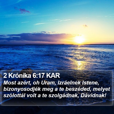 2 Krónika 6:17 KAR Bible Verse Image