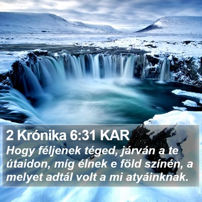 2 Krónika 6:31 KAR Bible Verse Image