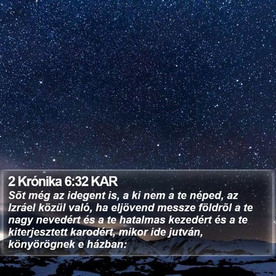 2 Krónika 6:32 KAR Bible Verse Image