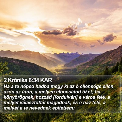 2 Krónika 6:34 KAR Bible Verse Image
