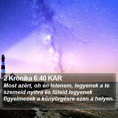 2 Krónika 6:40 KAR Bible Verse Image