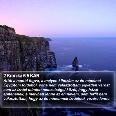2 Krónika 6:5 KAR Bible Verse Image