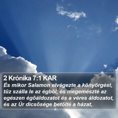 2 Krónika 7:1 KAR Bible Verse Image