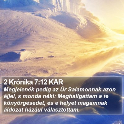 2 Krónika 7:12 KAR Bible Verse Image