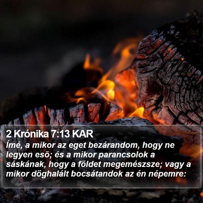2 Krónika 7:13 KAR Bible Verse Image