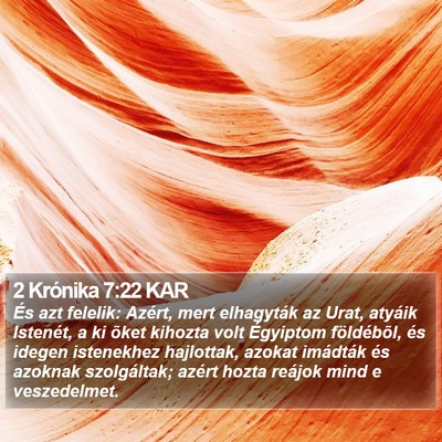 2 Krónika 7:22 KAR Bible Verse Image