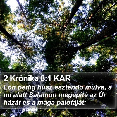 2 Krónika 8:1 KAR Bible Verse Image