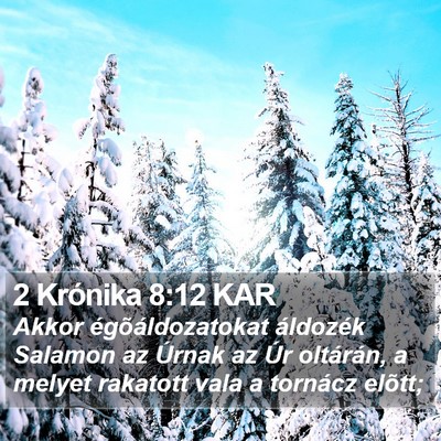 2 Krónika 8:12 KAR Bible Verse Image