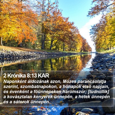 2 Krónika 8:13 KAR Bible Verse Image
