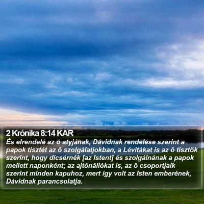 2 Krónika 8:14 KAR Bible Verse Image