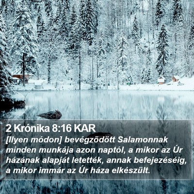 2 Krónika 8:16 KAR Bible Verse Image