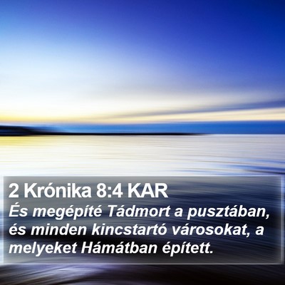 2 Krónika 8:4 KAR Bible Verse Image