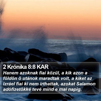2 Krónika 8:8 KAR Bible Verse Image