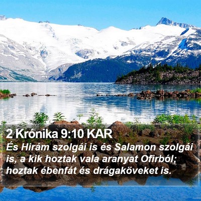 2 Krónika 9:10 KAR Bible Verse Image