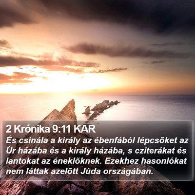 2 Krónika 9:11 KAR Bible Verse Image