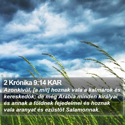 2 Krónika 9:14 KAR Bible Verse Image