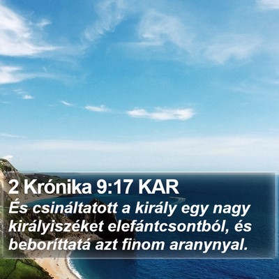 2 Krónika 9:17 KAR Bible Verse Image