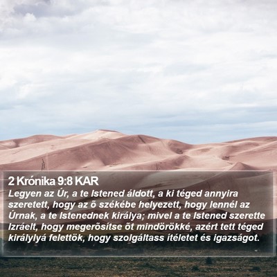 2 Krónika 9:8 KAR Bible Verse Image