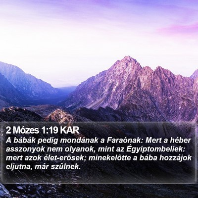 2 Mózes 1:19 KAR Bible Verse Image