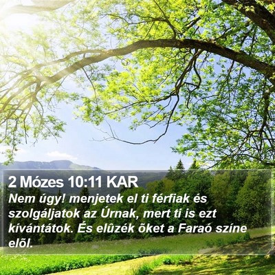 2 Mózes 10:11 KAR Bible Verse Image